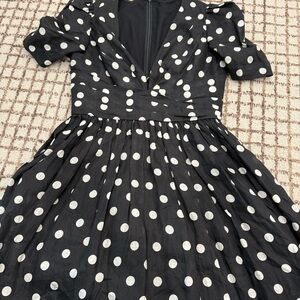 Polka Dot Black and White Dress